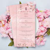 Peach Blossom Double Happiness Chinese bruiloft Menu