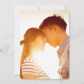 Peach Blossom Double Happiness Chinese bruiloft Save The Date (Achterkant)