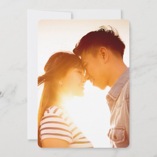 Peach Blossom Double Happiness Chinese bruiloft Save The Date (Achterkant)