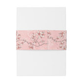 Peach Blossom Double Happiness Chinese bruiloft Uitnodigingen Wikkel (Achterkant Voorbeeld)