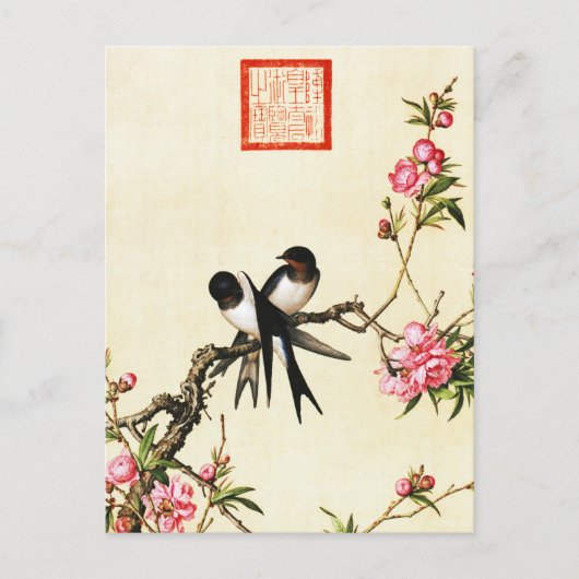 Peach Blossom Fine Art Briefkaart (Voorkant)