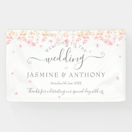 Peach Blossom Floral Wedding Spandoek