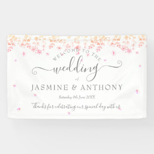 Peach Blossom Floral Wedding Spandoek
