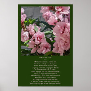 Peach Blossom Foto met Cool Melody Gedicht Poster