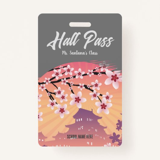 Peach Blossom Hall Pass Badge (Voorkant)