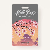 Peach Blossom Hall Pass Badge (Achterkant)