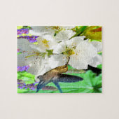 Peach Blossom Hummingbird Legpuzzel (Horizontaal)