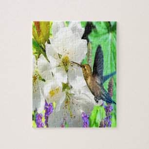 Peach Blossom Hummingbird Legpuzzel