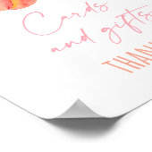 Peach Blossom Kaarten en cadeaus Verjaardagsteken Poster (Hoek)