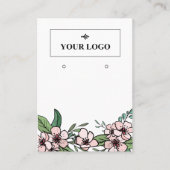 Peach Blossom Logo Social Media Earling Display Visitekaartje (Voorkant)