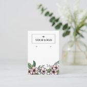 Peach Blossom Logo Social Media Earling Display Visitekaartje (Staand voorkant)