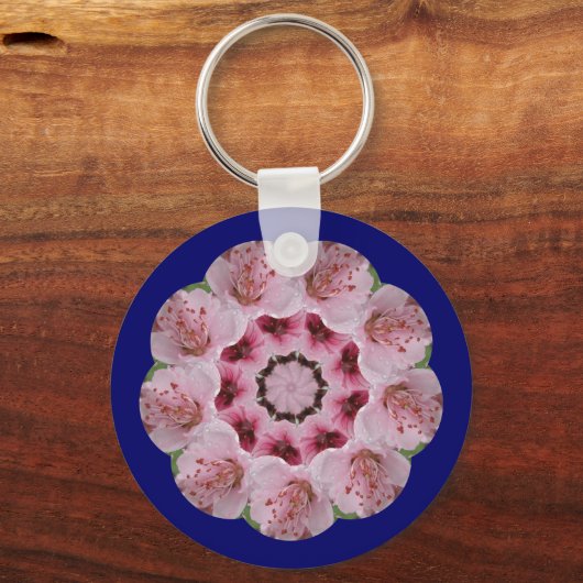 Peach Blossom Mandala Sleutelhanger (Voorkant)