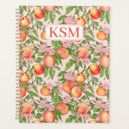 Peach Blossom Monogram Dagplanner Planner