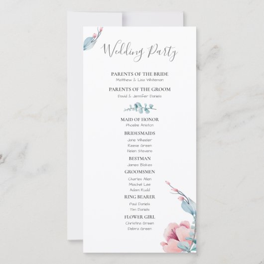 Peach Blossom | Programma Floral Wedding (Achterkant)