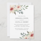 Peach Blossom rehearsal Dinner Invitation Kaart (Voorkant)