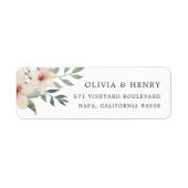 Peach Blossom Return-adres Etiket (Voorkant)