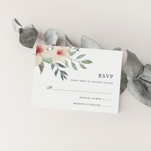 Peach Blossom RSVP-kaart RSVP Kaartje