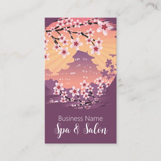 Peach Blossom Spa en Salon Visitekaartje (Voorkant)