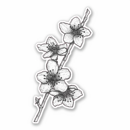 Peach Blossom Sticker (Voorkant)