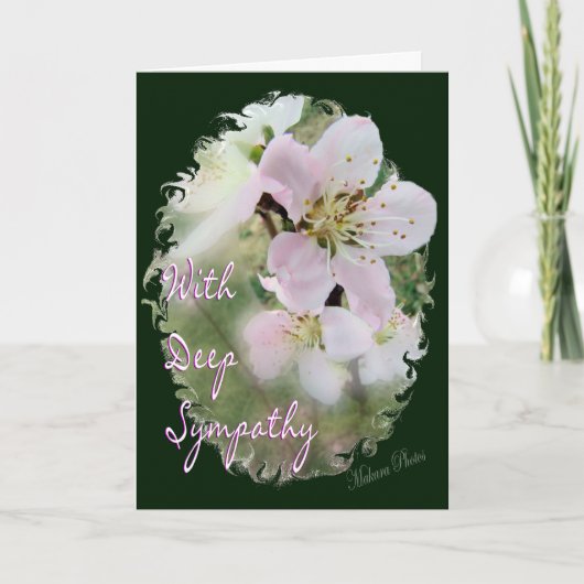Peach Blossom Sympathy Card Kaart (Voorkant)