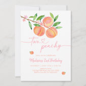Peach Blossom Twee Peachy Verjaardag Kaart (Voorkant)