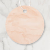 Peach Blossom Verjaardag Dank u Bedankjes Labels (Achterkant)