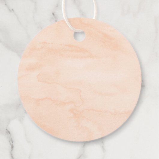 Peach Blossom Verjaardag Dank u Bedankjes Labels (Achterkant)