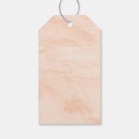 Peach Blossom Verjaardag Dank u Cadeaulabel (Achterkant)