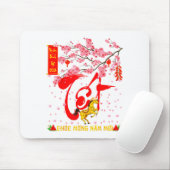 Peach Blossom Vietnamese Lunar New Year Horse 2026 Muismat (Met muis)