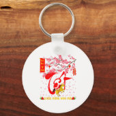 Peach Blossom Vietnamese Lunar New Year Horse 2026 Sleutelhanger (Voorkant)