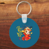 Peach Blossom Vietnamese Lunar New Year Horse 2026 Sleutelhanger (Voorkant)