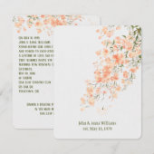 Peach Blossom Vow Renewal Kaart (Voorkant / Achterkant)