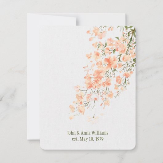 Peach Blossom Vow Renewal Kaart (Voorkant)