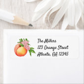 Peach Blossom Waterverf Adresetiketten Etiket (Insitu)