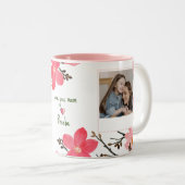 Peach Blossom Waterverf Moederdag Foto Mok (Voorkant rechts)