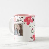 Peach Blossom Waterverf Moederdag Foto Mok (Voorkant links)