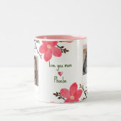 Peach Blossom Waterverf Moederdag Foto Mok (Center)