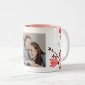 Peach Blossom Waterverf Moederdag Foto Mok (Voorkant rechts)