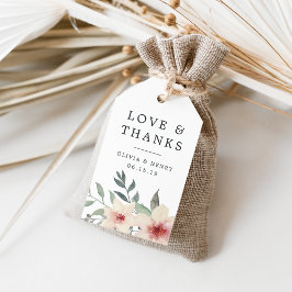 Peach Blossom Weddenschap Bedankt voor je plezier Cadeaulabel