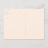 Peach & Blue Beach Baby Boy Shower Bewaar de datum Aankondigingskaart (Achterkant)