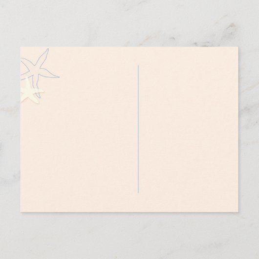 Peach & Blue Beach Baby Boy Shower Bewaar de datum Aankondigingskaart (Achterkant)