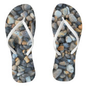 Peach Blue Beach Rocks Boho Teenslippers (Voetbed)