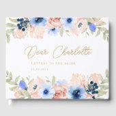 Peach Blue Blush Vrijgezellenfeest Gastenboek (Voorkant)