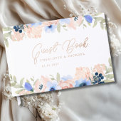 Peach Blue Blush Wedding Gastenboek
