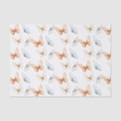 Peach Blue Butterflies Baby Shower Tissuepapier (Voorkant)