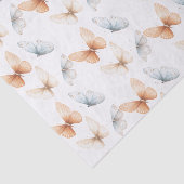 Peach Blue Butterflies Baby Shower Tissuepapier (Detail)