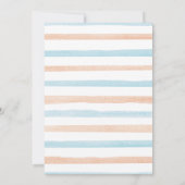 Peach & Blue Mint Twee Kleine Pompoen Baby Shower Kaart (Achterkant)