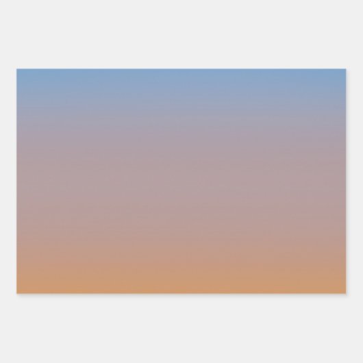 Peach Blue Paarse zonsopgang Verjaardag Inpakpapier Vel (Voorkant 2)