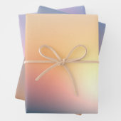 Peach Blue Paarse zonsopgang Verjaardag Inpakpapier Vel (In situ)