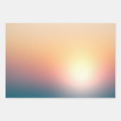 Peach Blue Paarse zonsopgang Verjaardag Inpakpapier Vel (Voorkant)